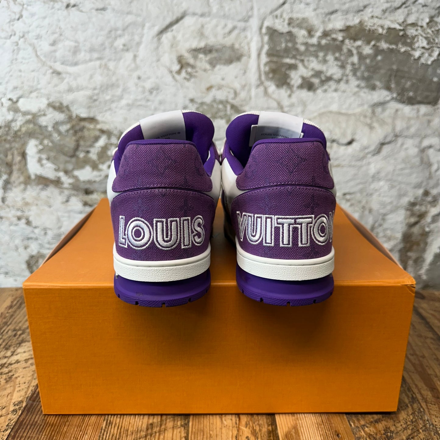 Louis Vuitton Purple White Strap Trainer Sneaker Sz 11.5 (10LV)