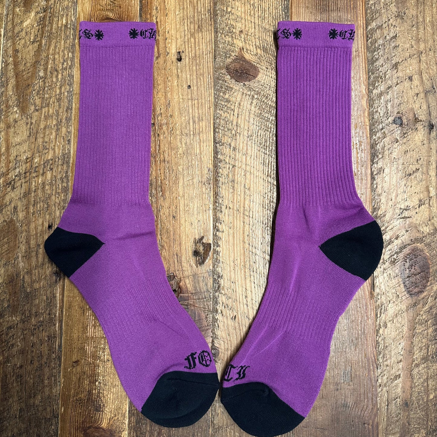 Chrome Hearts Purple Black Foti Socks DS