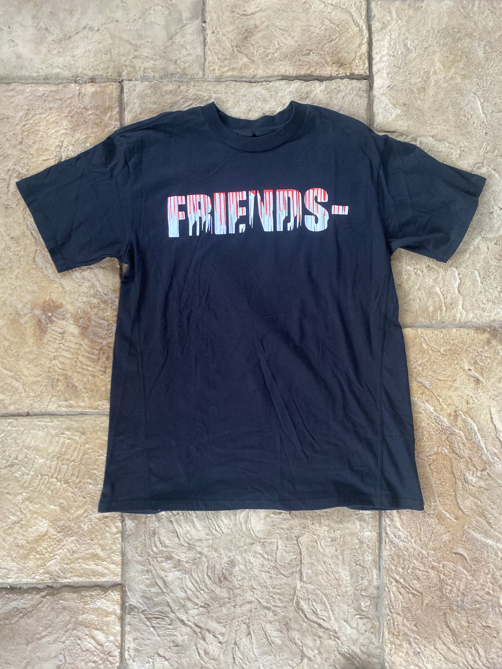 Vlone Dripping Blood Friends T-shirt Black Sz S DS