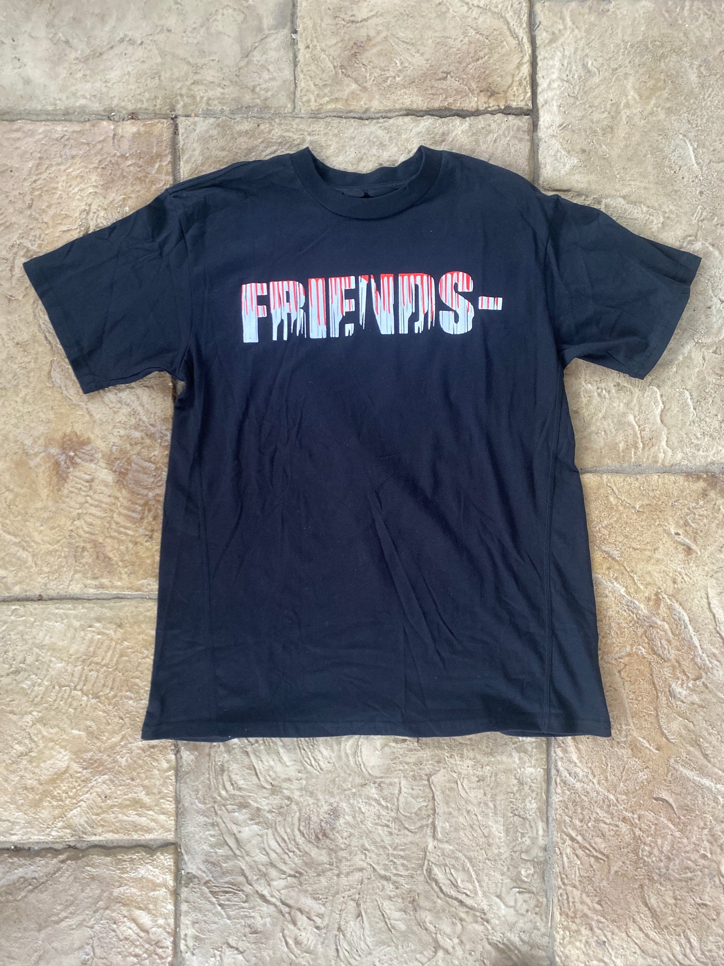 Vlone Dripping Blood Friends T-shirt Black Sz S DS