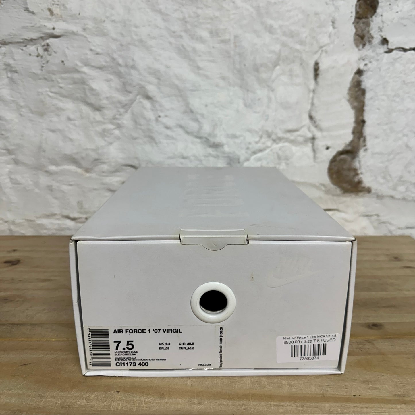 Nike Air Force 1 Low Off-White MCA University Blue Sz 7.5