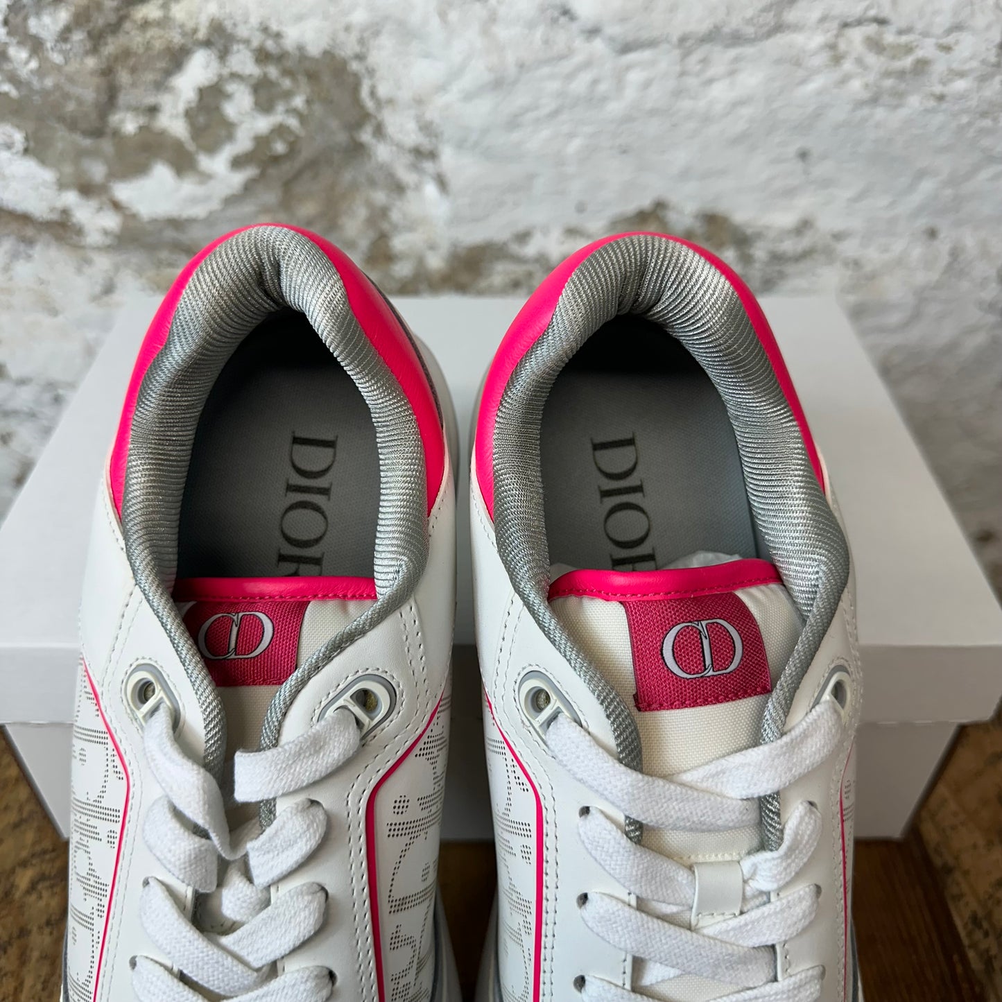 Dior B27 Monogram Pink White Sneaker Sz 15 (48) No Box