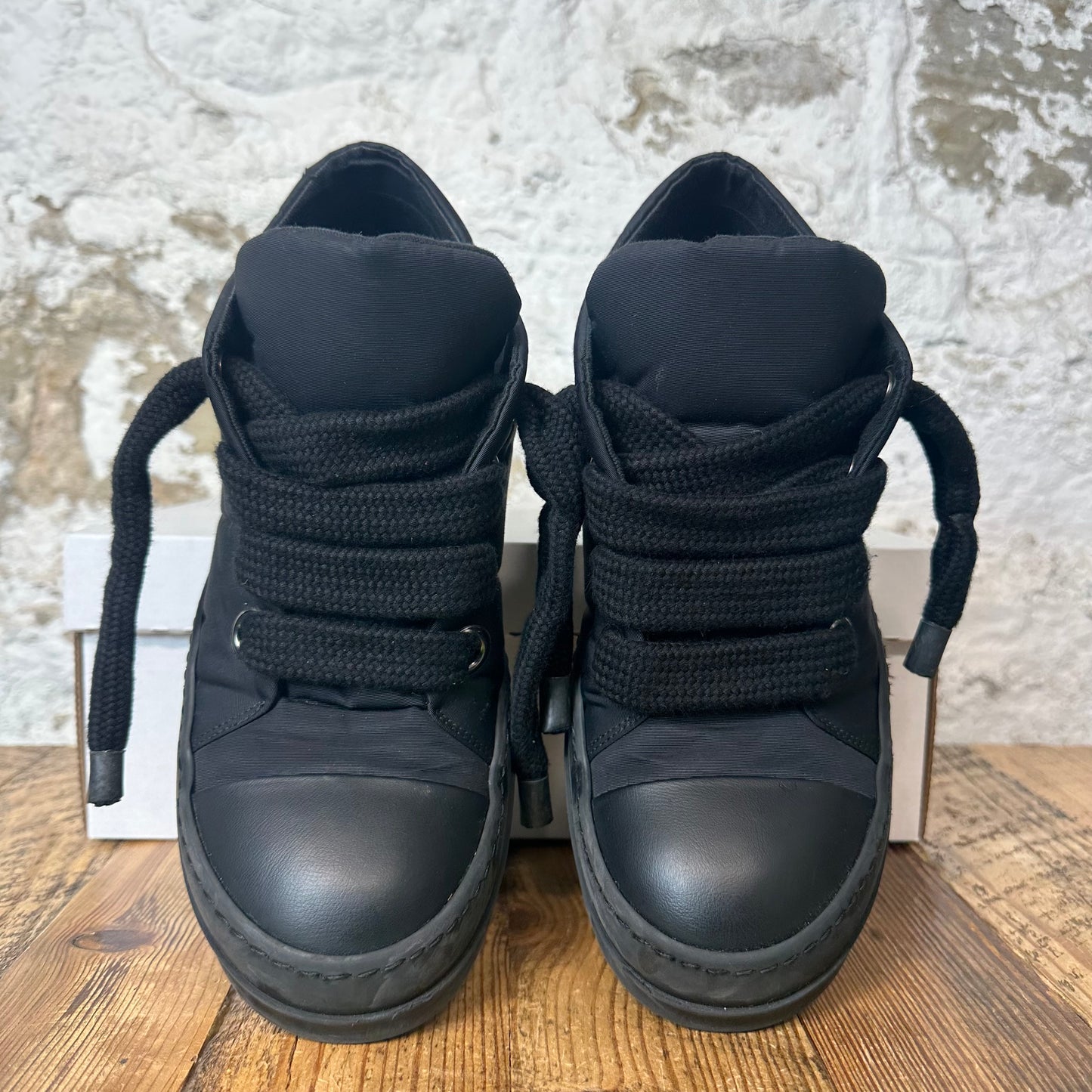 Rick Owens Jumbo Lace Puffer Triple Black Sneaker Sz 9 (42)
