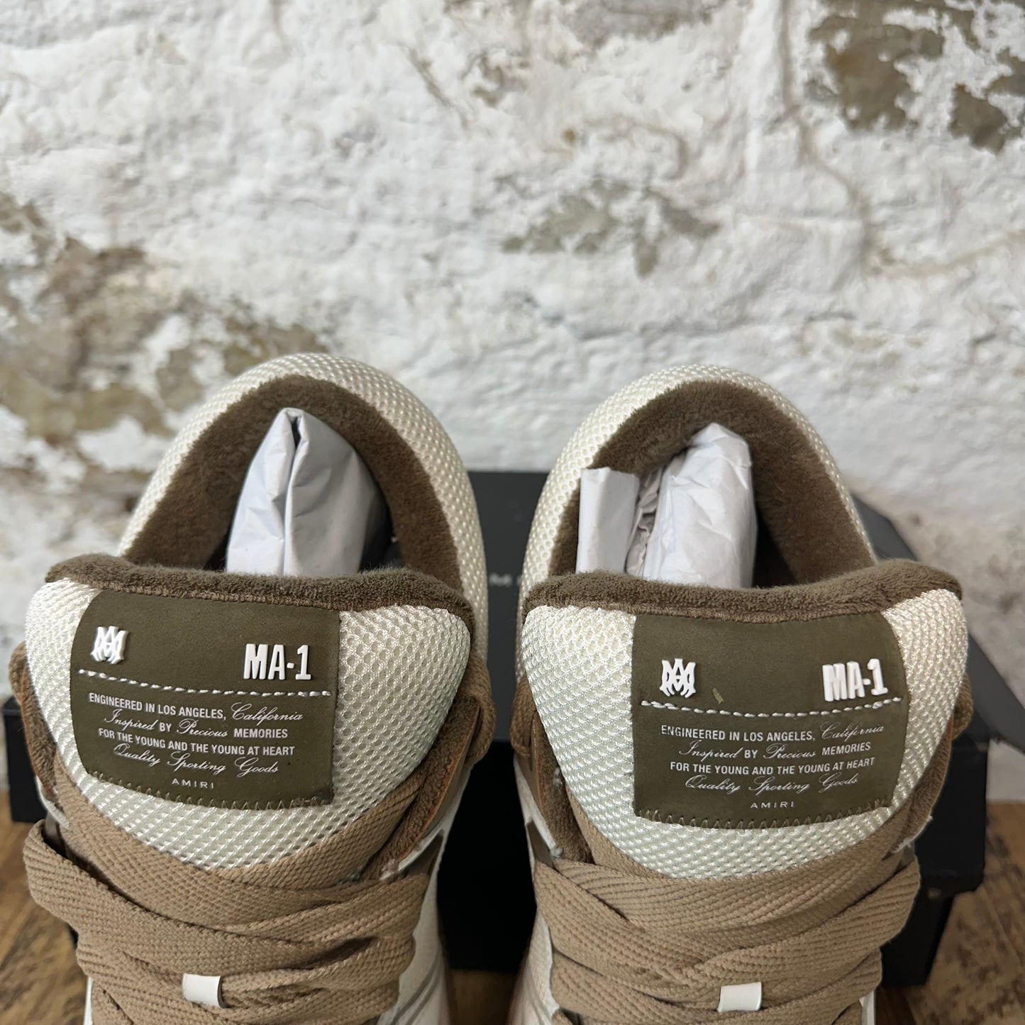 Amiri MA-1 Brown White Cream Sneaker Sz 15 (48)