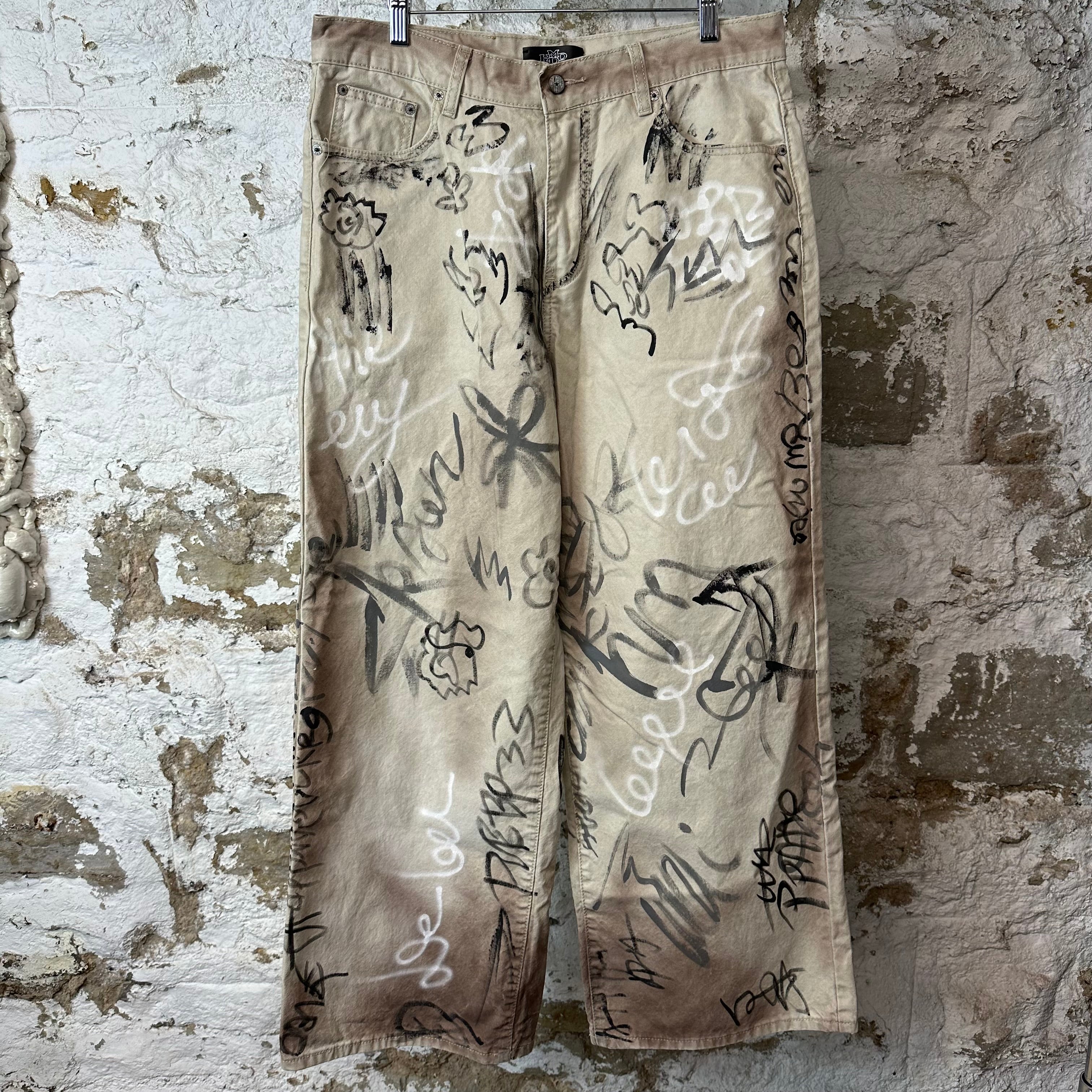 HMDD Grafitti Chino Pants Beige Sz M
