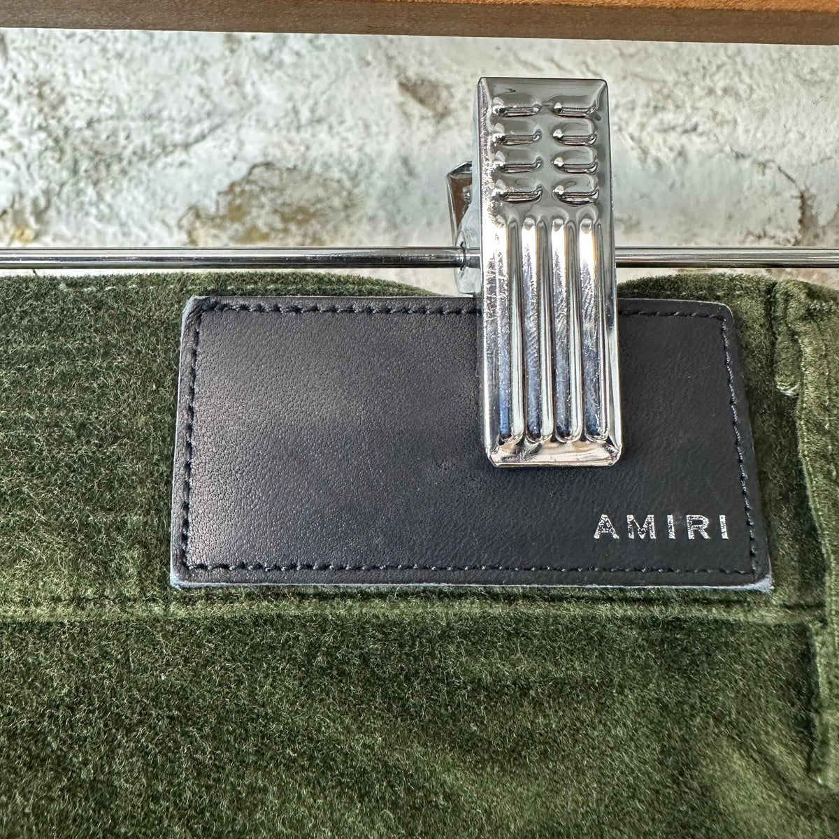 Amiri Plain Green Velour Jeans Sz 30
