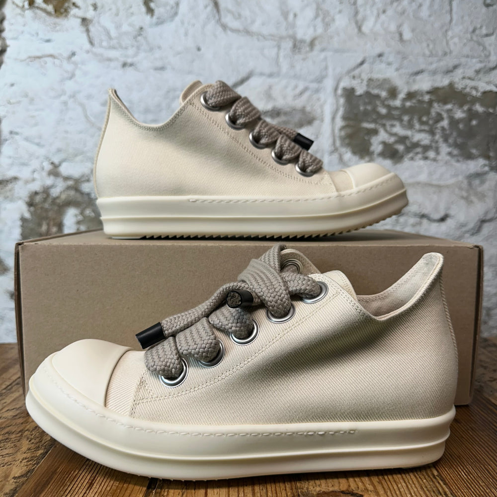 Rick Owens Jumbo Lace Milk Canvas Sneaker DS