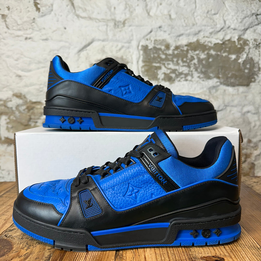 Louis Vuitton Royal Blue Black Trainer Sneaker Sz 10.5 (9LV)