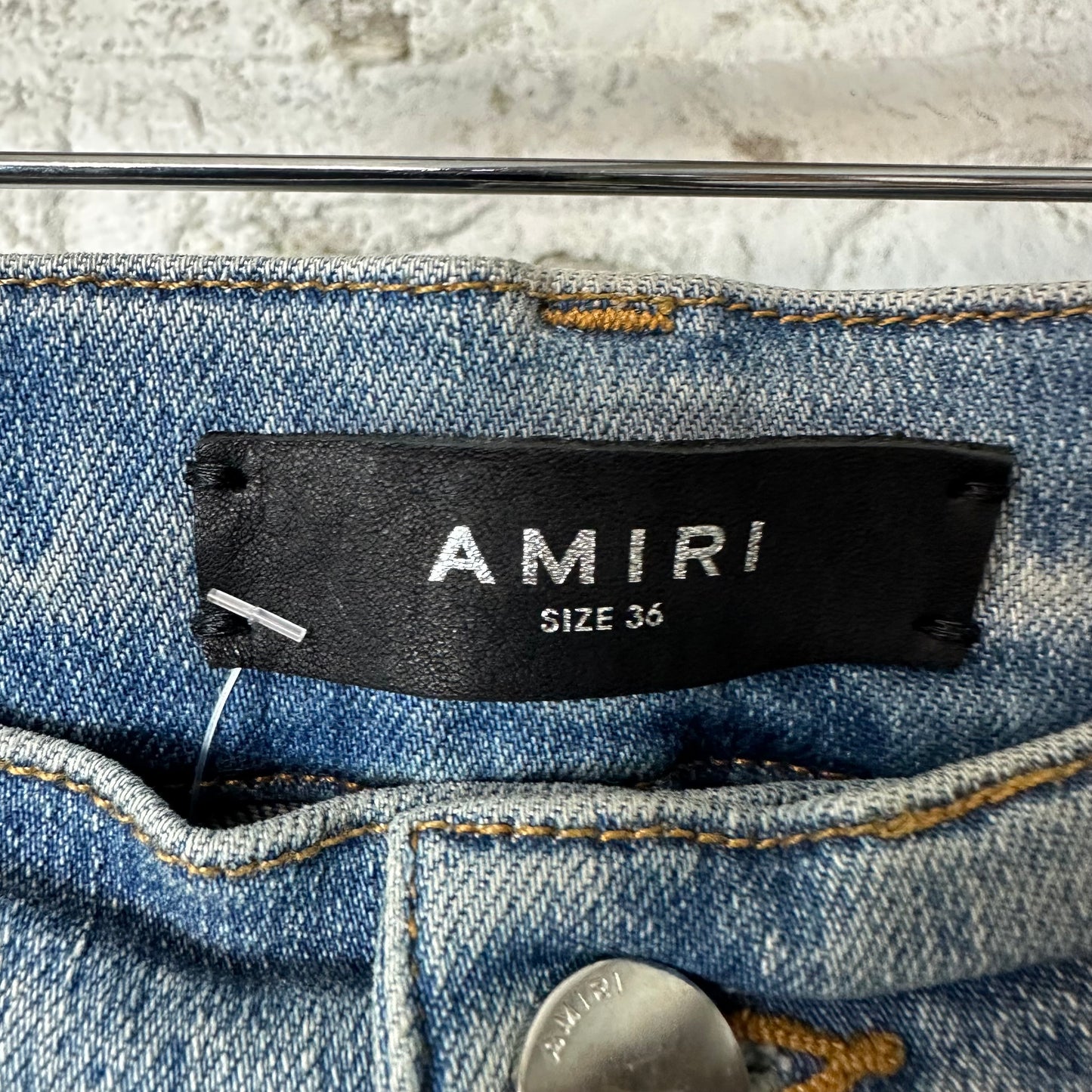Amiri MX1 Denim Spell Blue Denim Jeans Sz 36