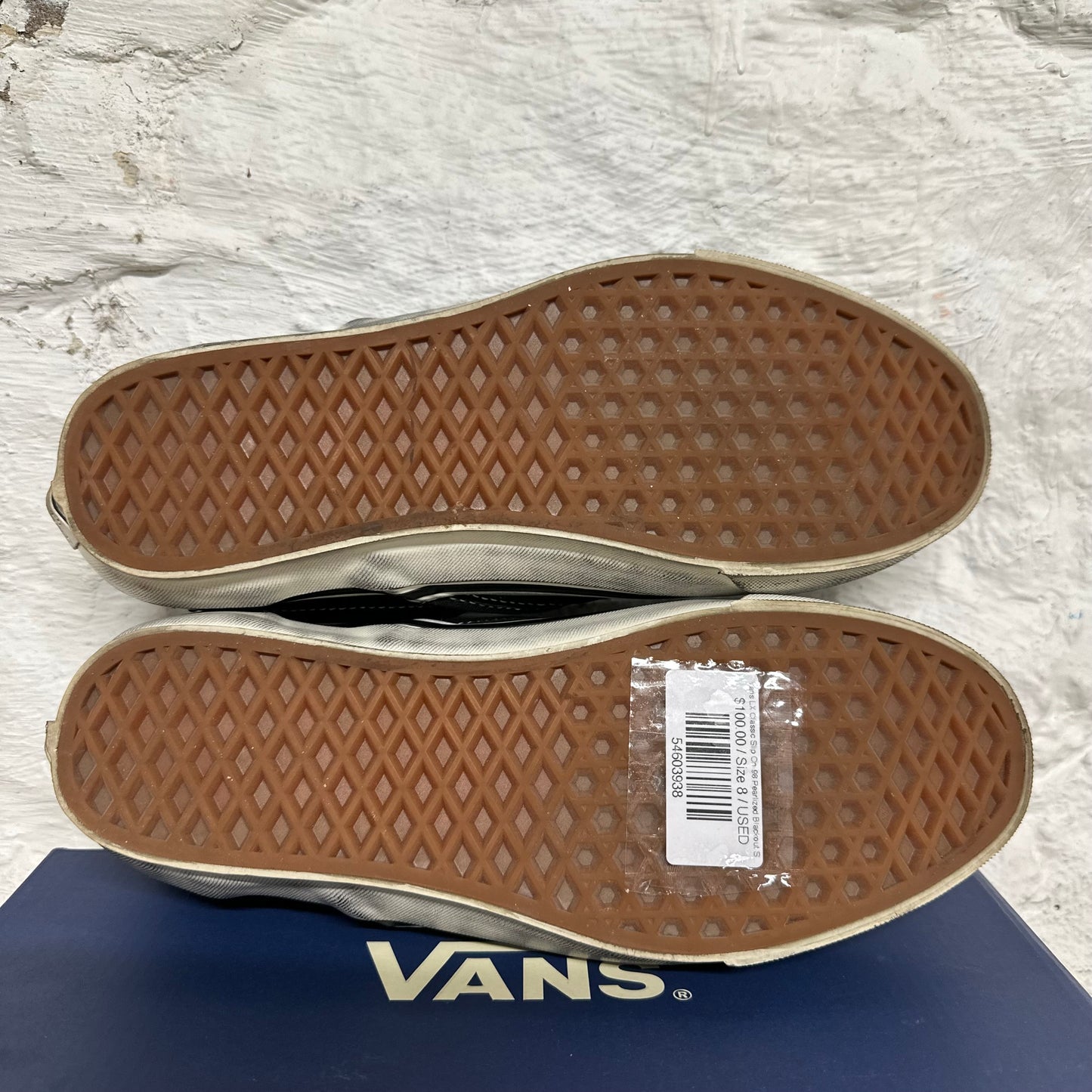Vans LX Classic Slip On 98 Pearlized Blackout Sz 8
