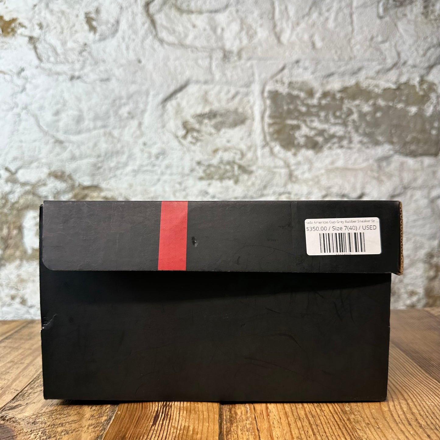 Prada Americas Cup Grey Rubber Sneaker Sz 7 (40)