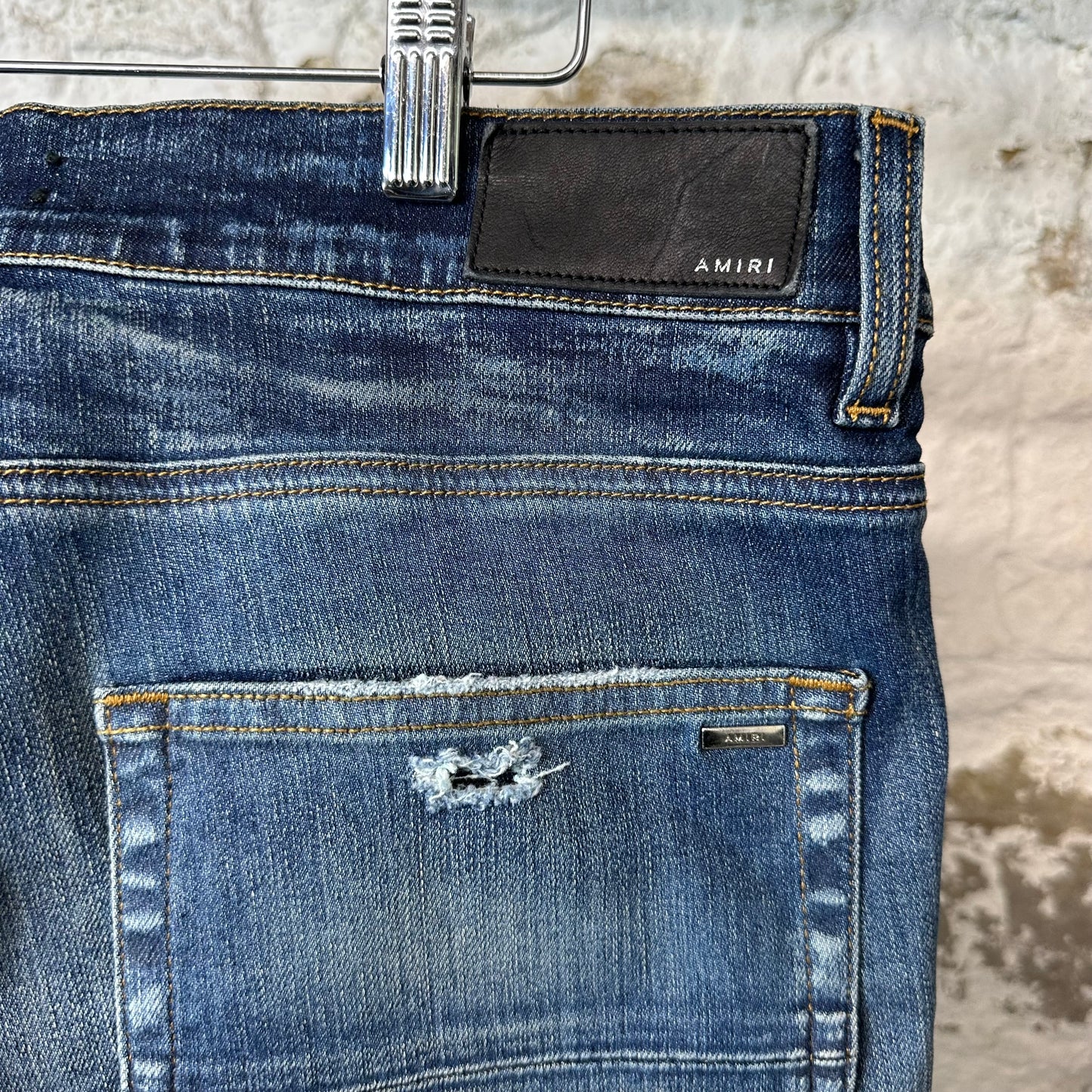 Amiri Plain Dark Blue Denim Jeans Sz 36