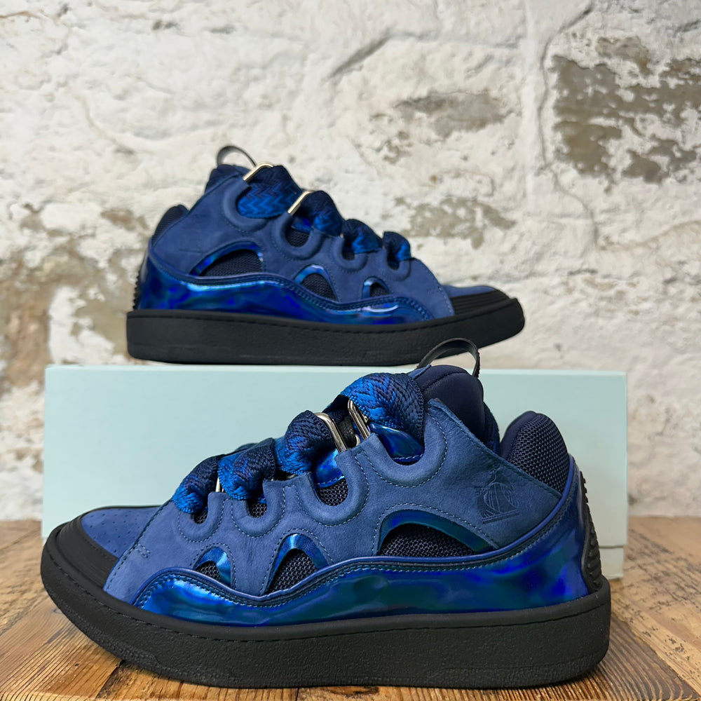 Lanvin Curb Blue Patent Sneaker