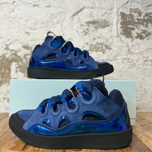 Lanvin Curb Blue Patent Sneaker