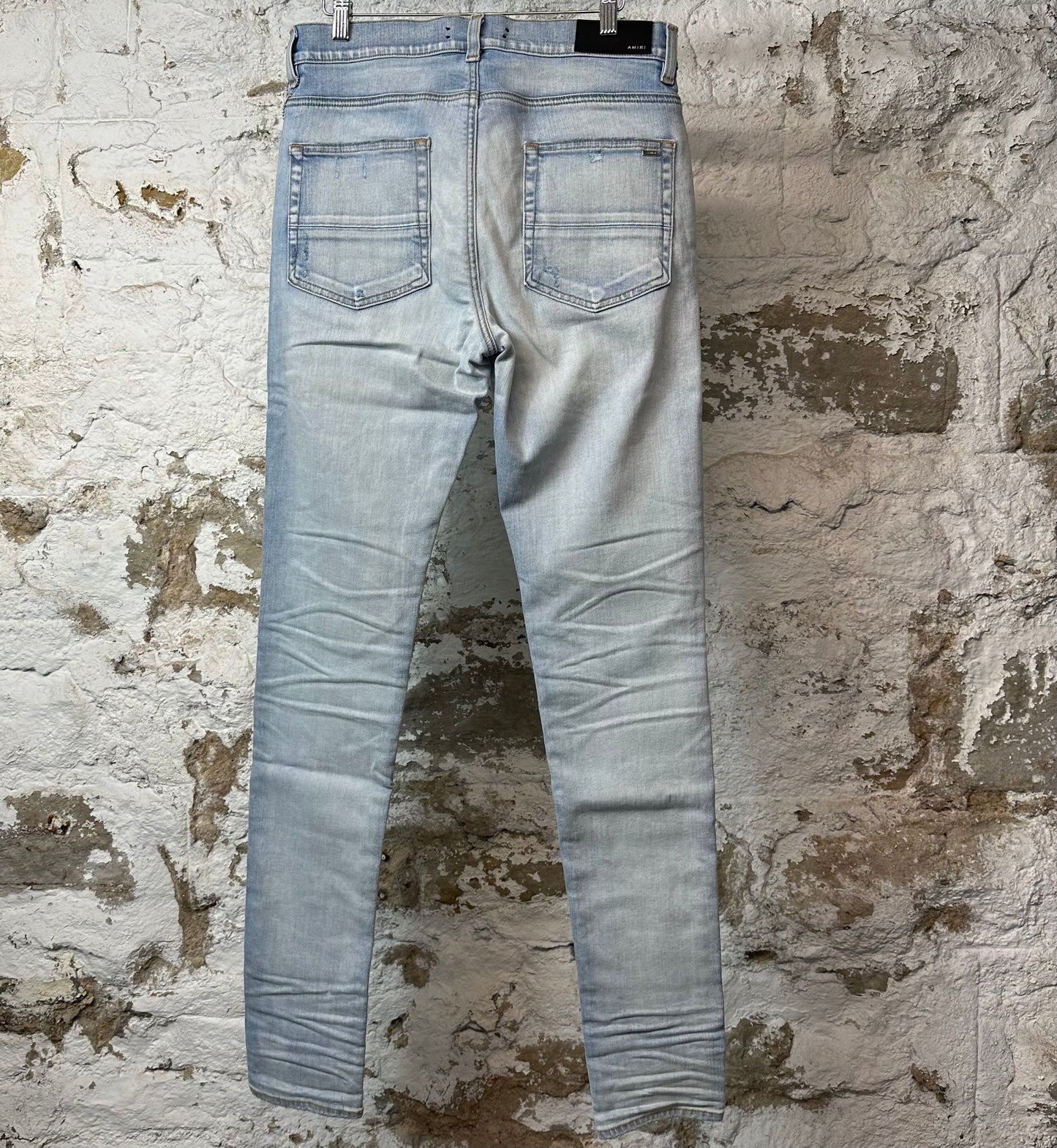 Amiri MX1 Camo Light Blue Denim Jeans