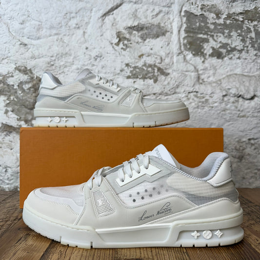 Louis Vuitton Triple White Transluscent Trainer Sneaker Sz 11.5 (10LV)