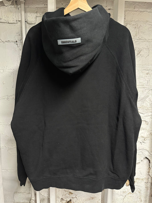 Fear of God Essentials Black Chest Logo Hoodie Sz L