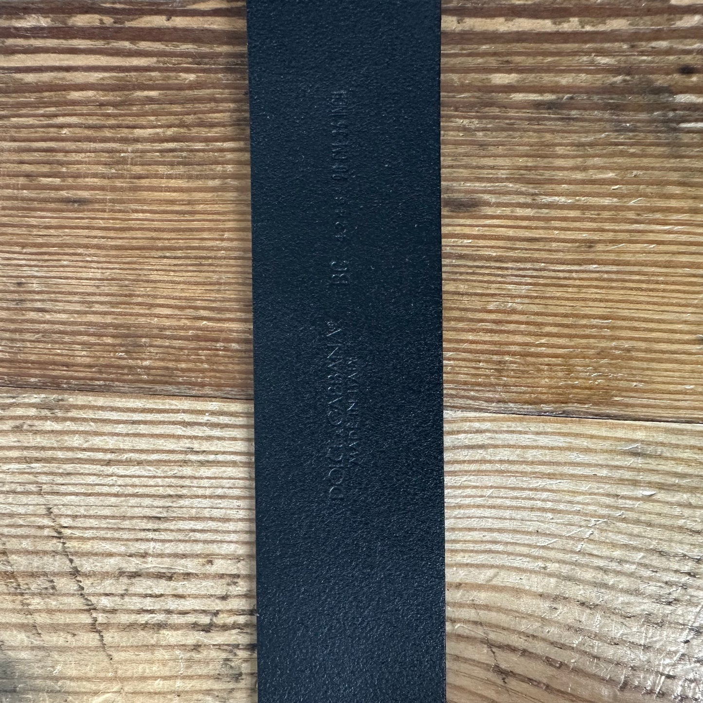 Dolce Gabbana SIlver DG Black Belt Sz (90/36) W/ Box