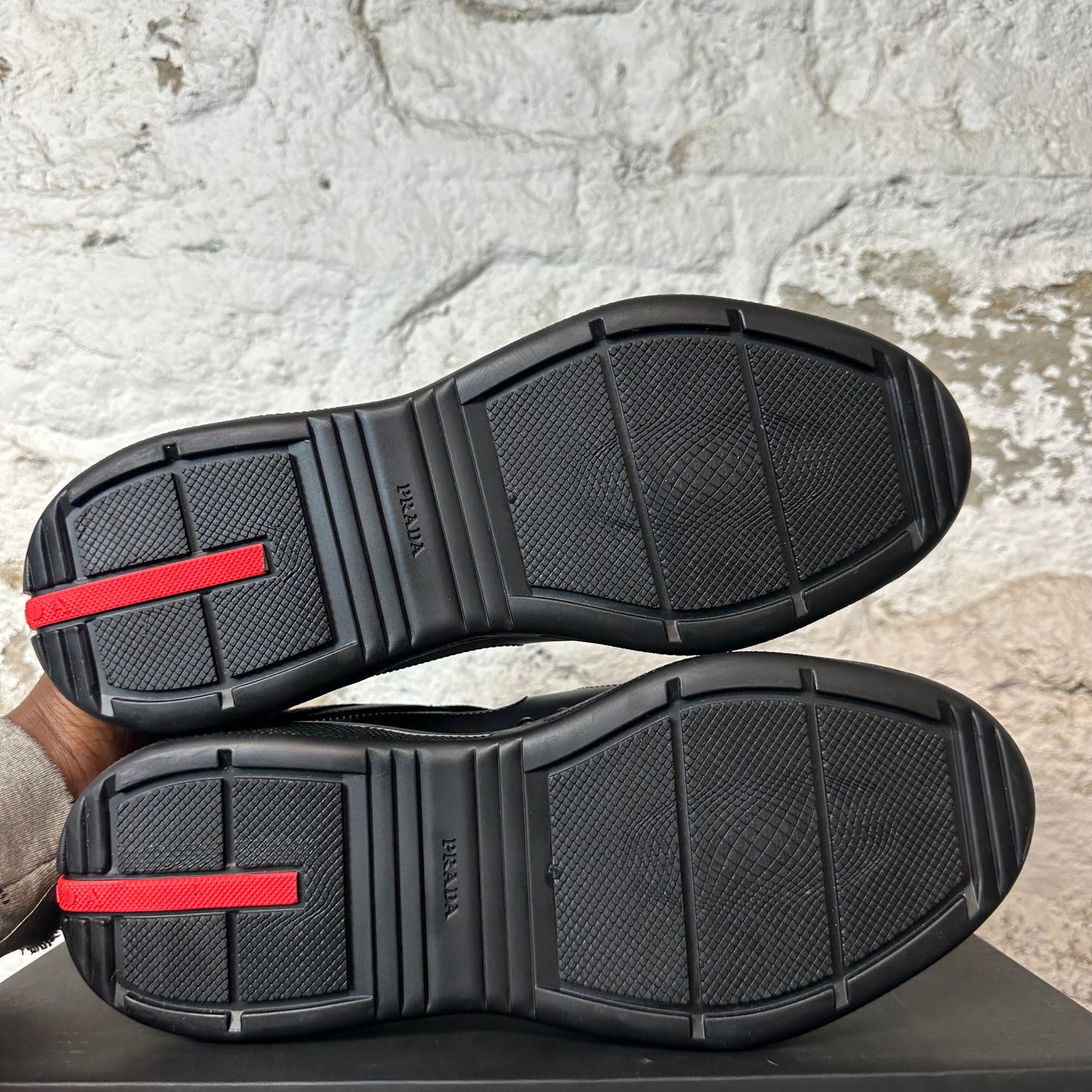 Prada Americas Cup Nero Rubber Sneaker Sz 11 (44) DS