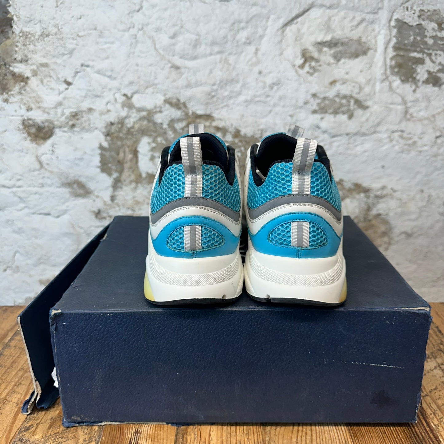 Dior B22 White Grey Teal Blue Sneaker Sz 13 (46)