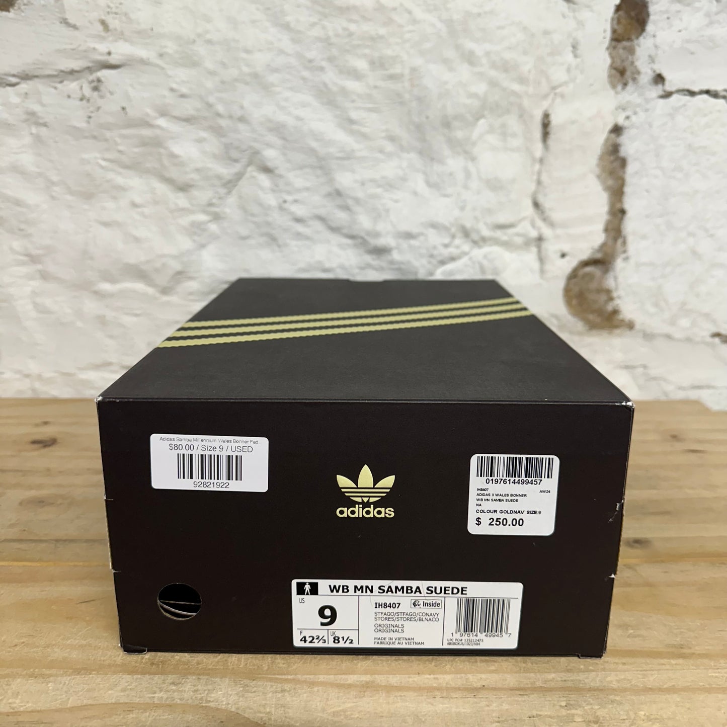 Adidas Samba Millennium Wales Bonner Fade Gold Croc Sz 9
