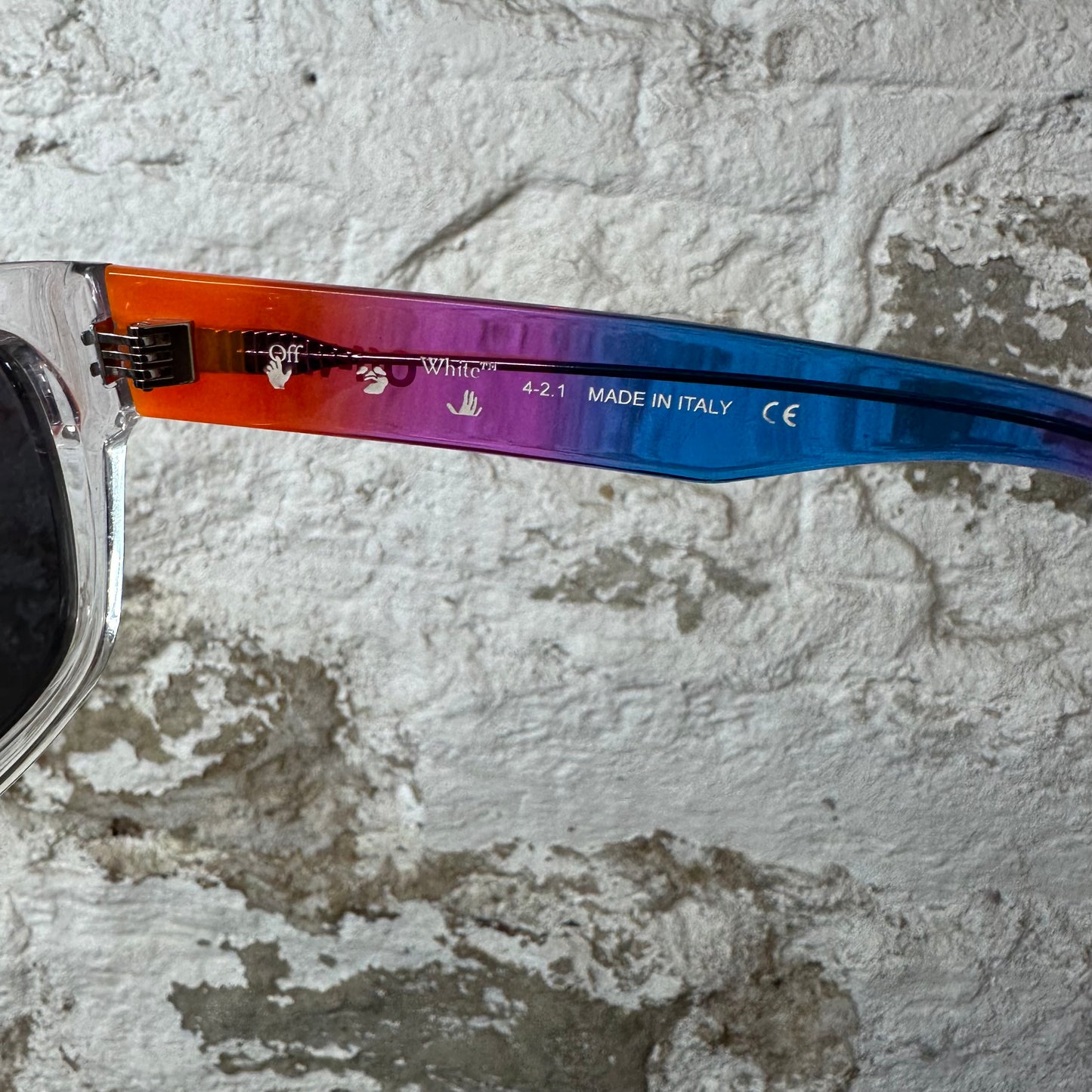 Off-White Clear Mulitcolor Glasses W/ Box