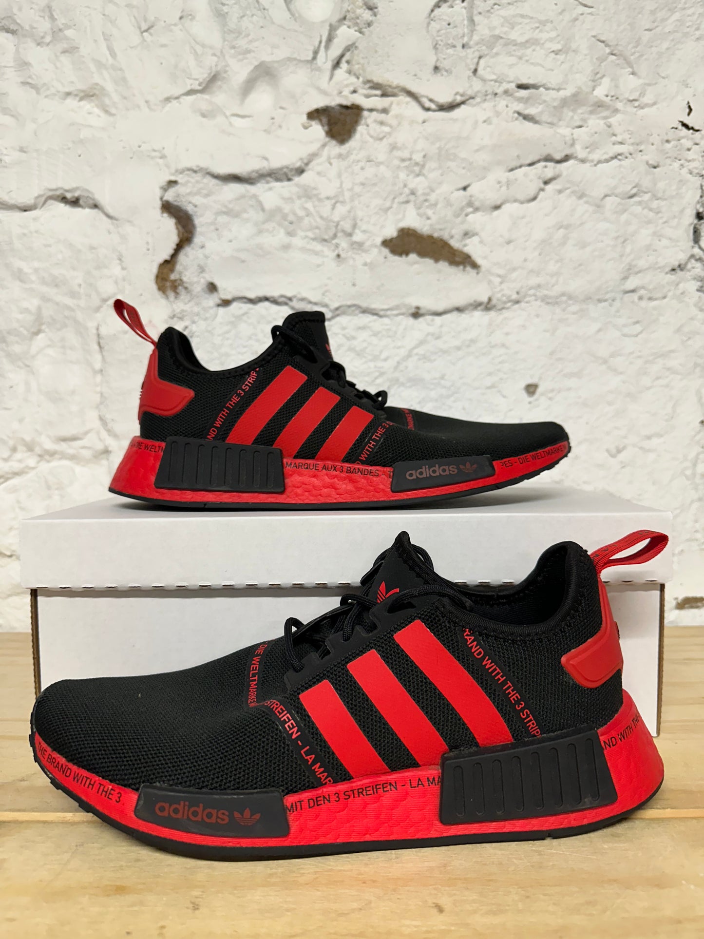 Adidas NMD Black Vivid Red Sz 8.5