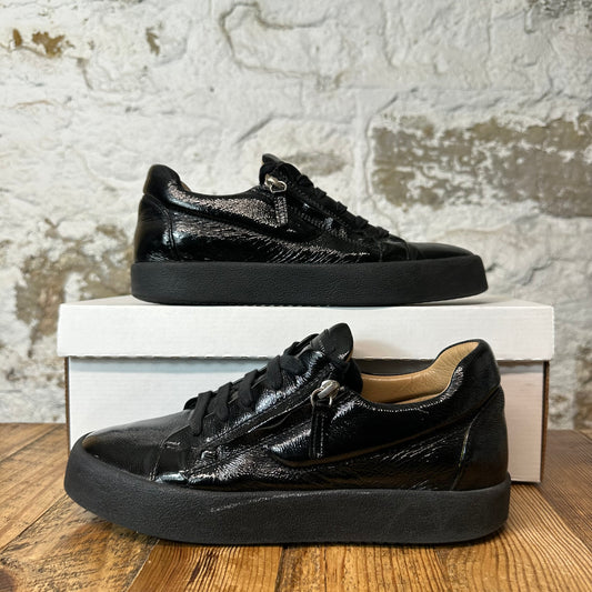 Giuseppe Zanoti Black Patent Sneaker Sz 8 (41)