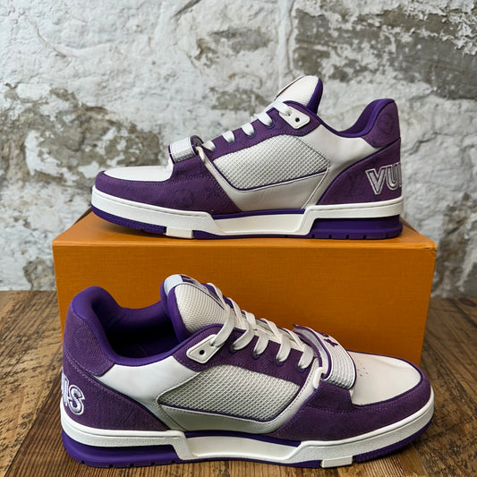 Louis Vuitton Purple White Strap Trainer Sneaker Sz 11.5 (10LV)