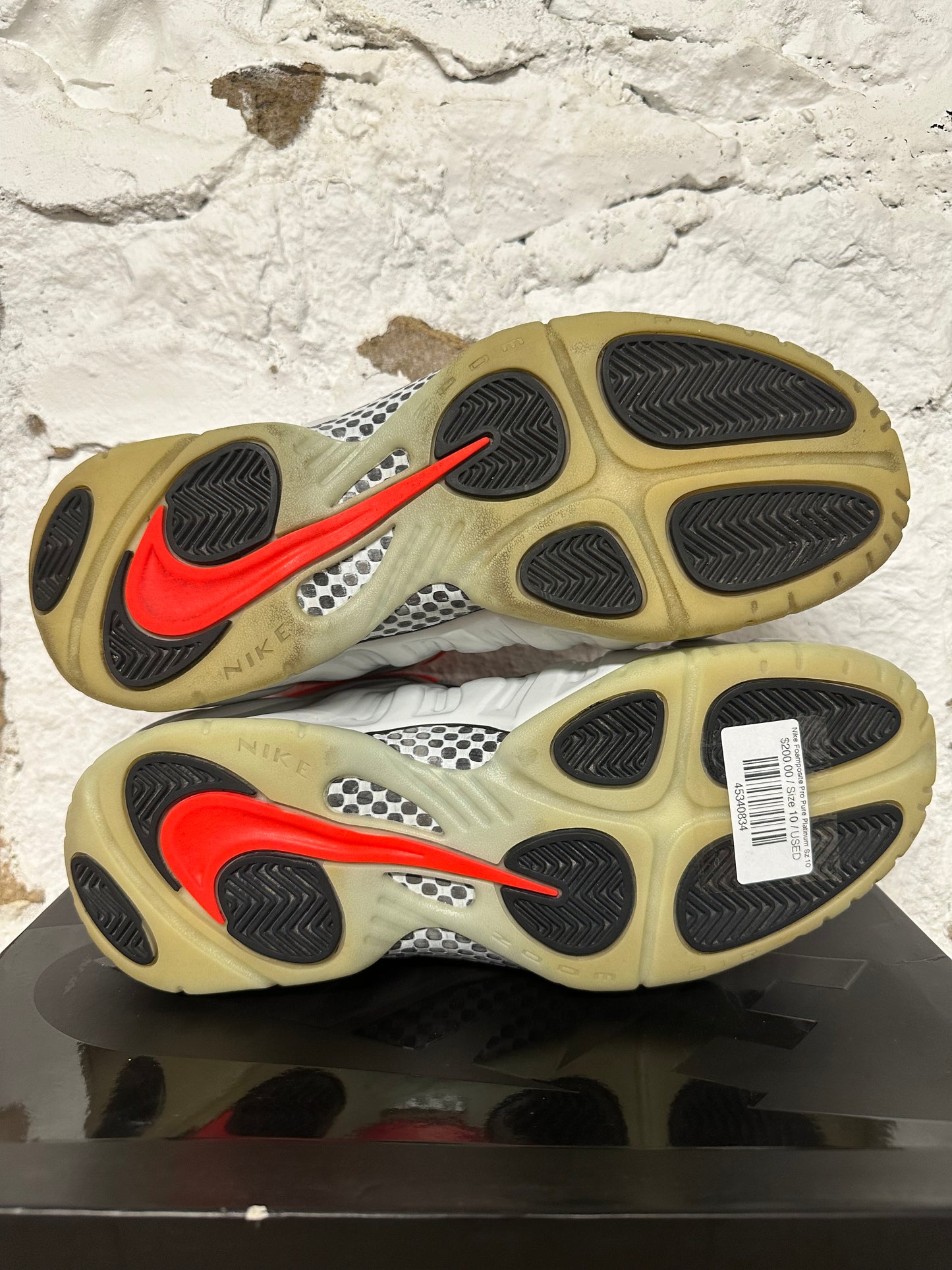 Nike Air Foamposite Pro Pure Platinum Sz 10