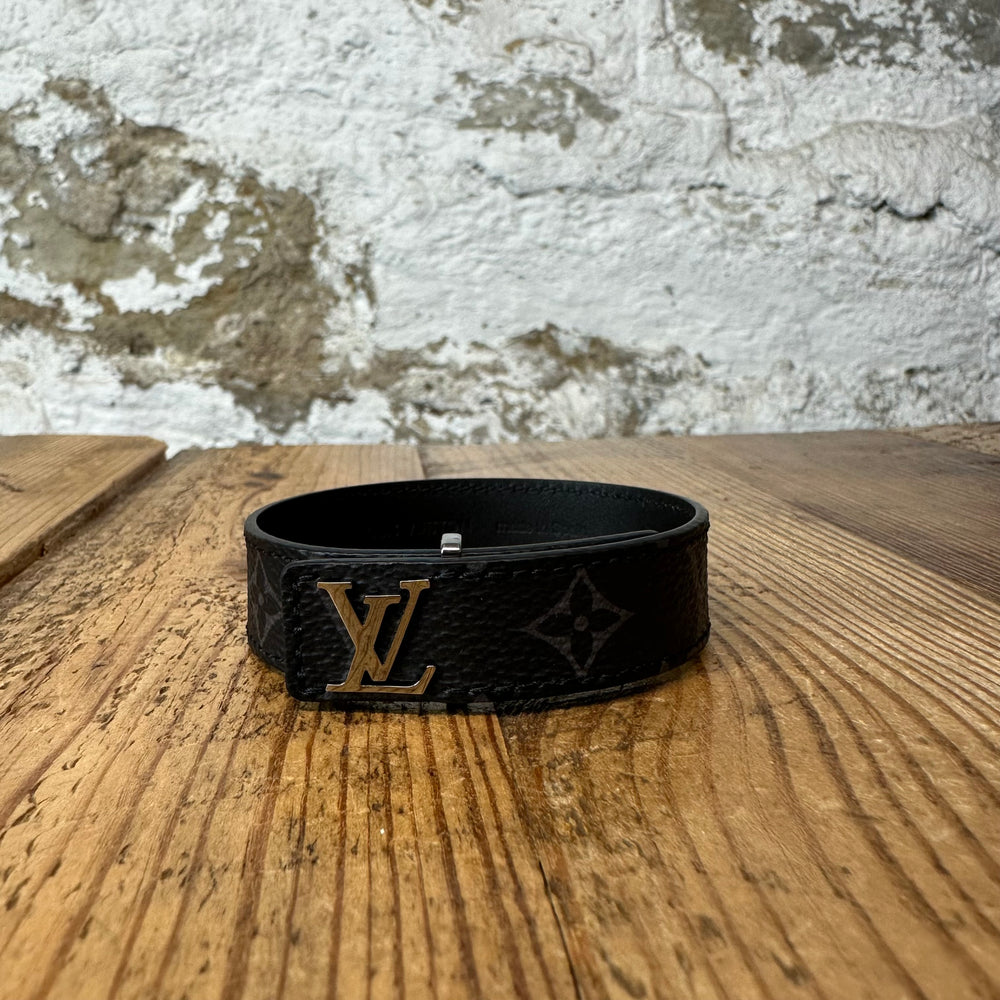 Louis Vuitton Graphite Slim Bracelet Sz 21 W/ Box
