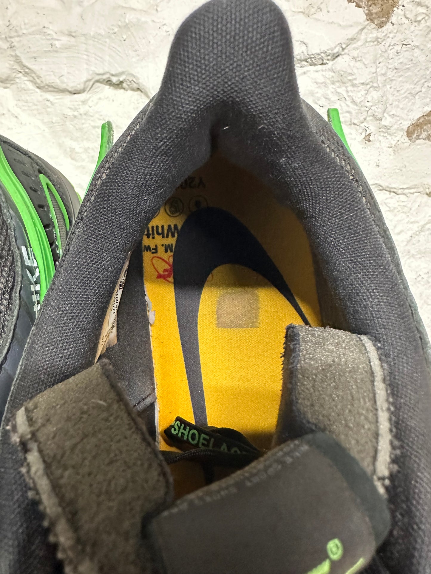 Nike Air Rubber Dunk Off-White Green Strike Sz 13