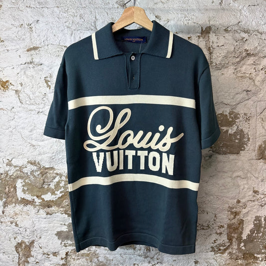 Louis Vuitton Script Logo Cycling Polo Shirt Sz XS