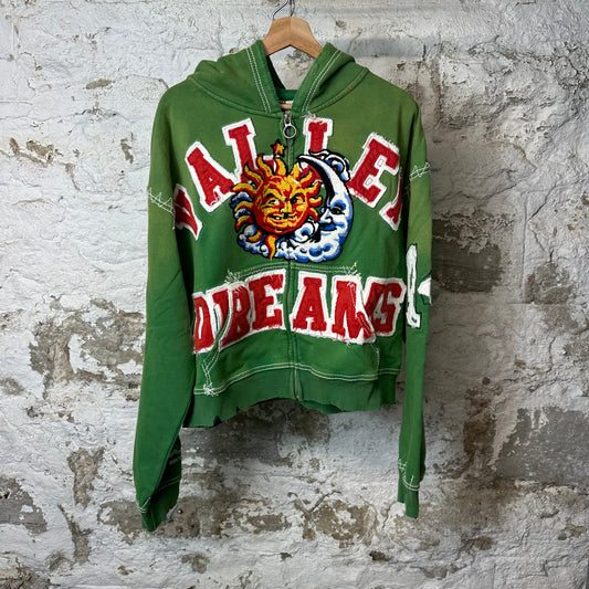 Vale Sunny Zip Up Green Hoodie