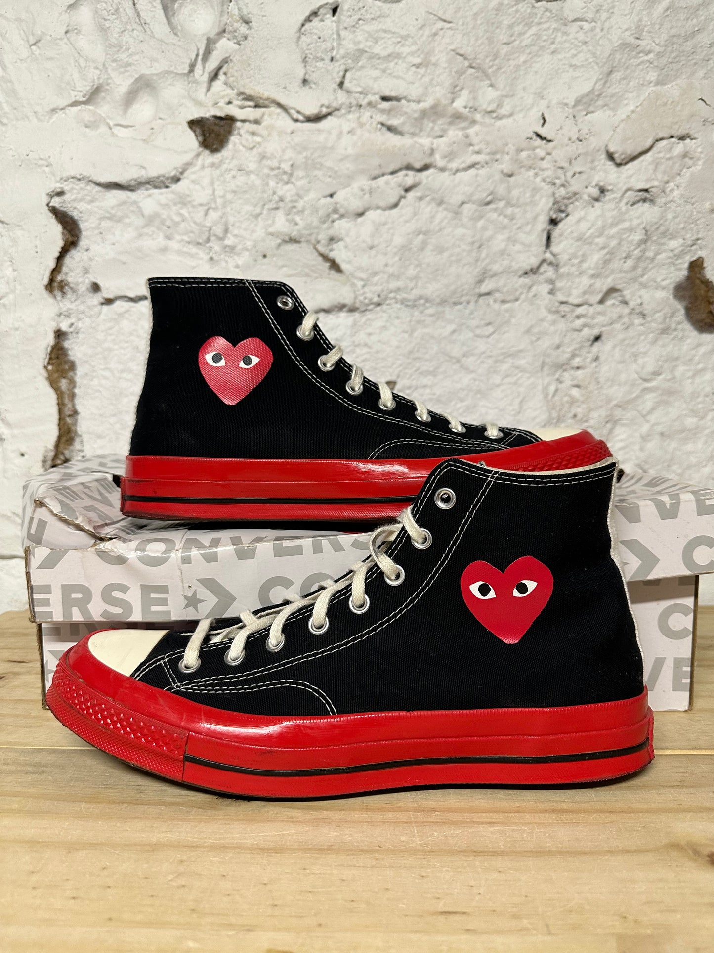 Converse CDG Black Red Sz 11