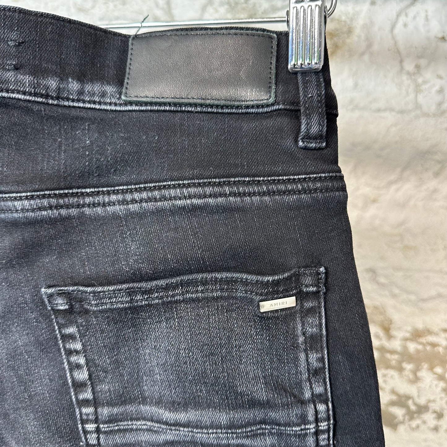 Amiri MX1 Red White Bone Black Denim Jeans Sz 29