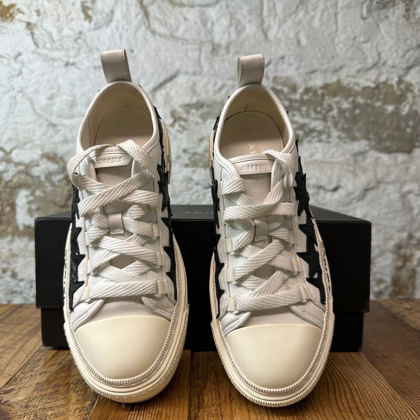 Amiri Black Star Court White Sneaker Sz 6 (38)