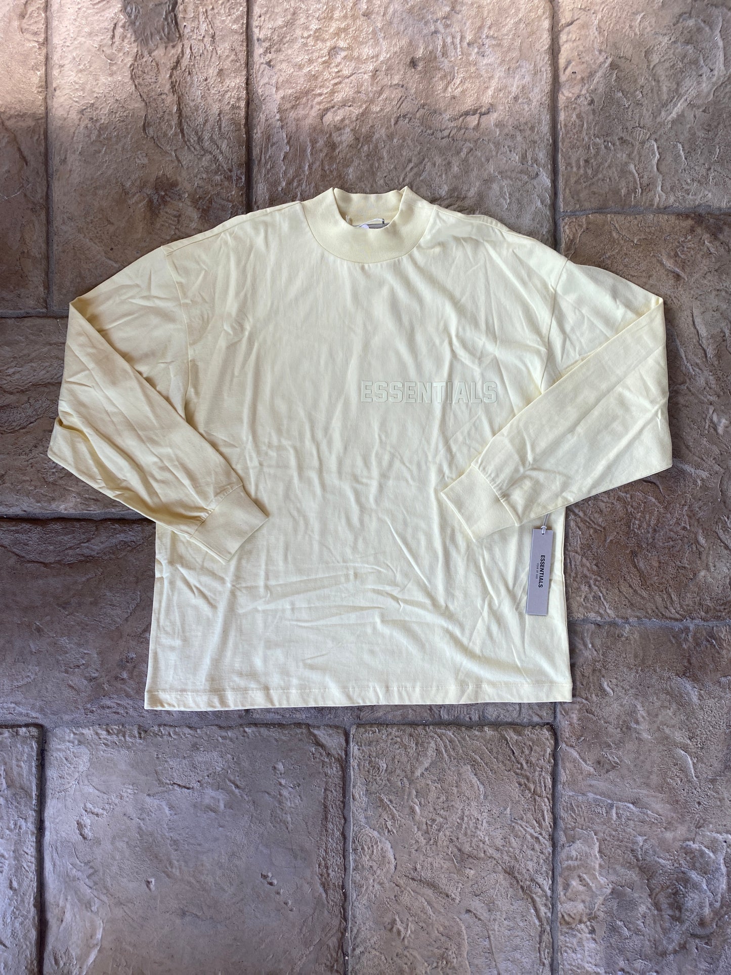 Fear of God Essentials Canary L/S T-Shirt Sz S DS