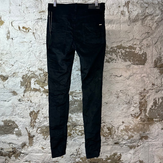 Amiri Plain Black Velour Jeans Sz 30