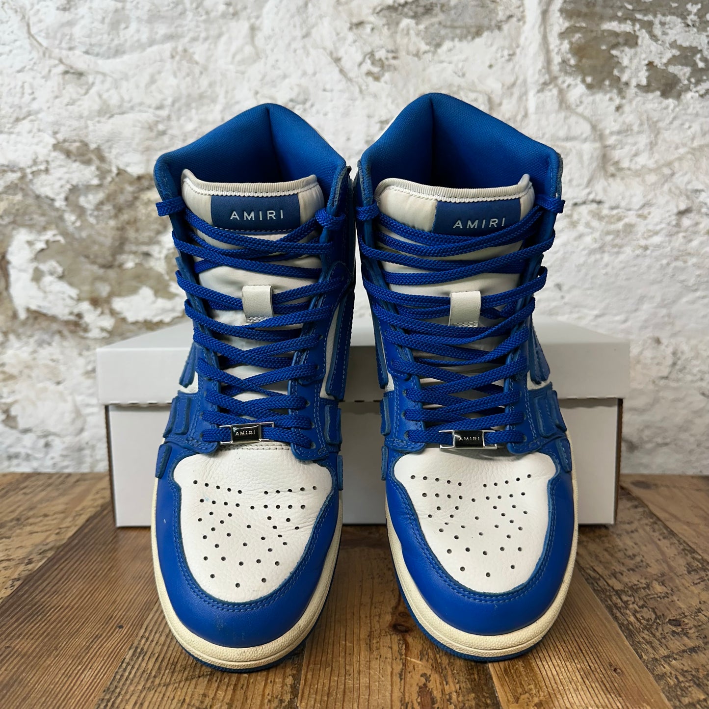 Amiri Blue Skeleton High White Sneaker Sz 8 (41) No Box