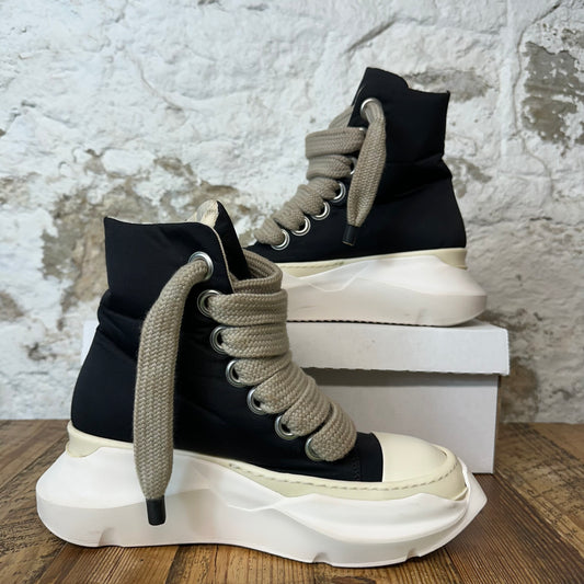 Rick Owens Jumbo Lace Puffer Abstract Black Milk Sneaker Sz 6.5 (39.5)