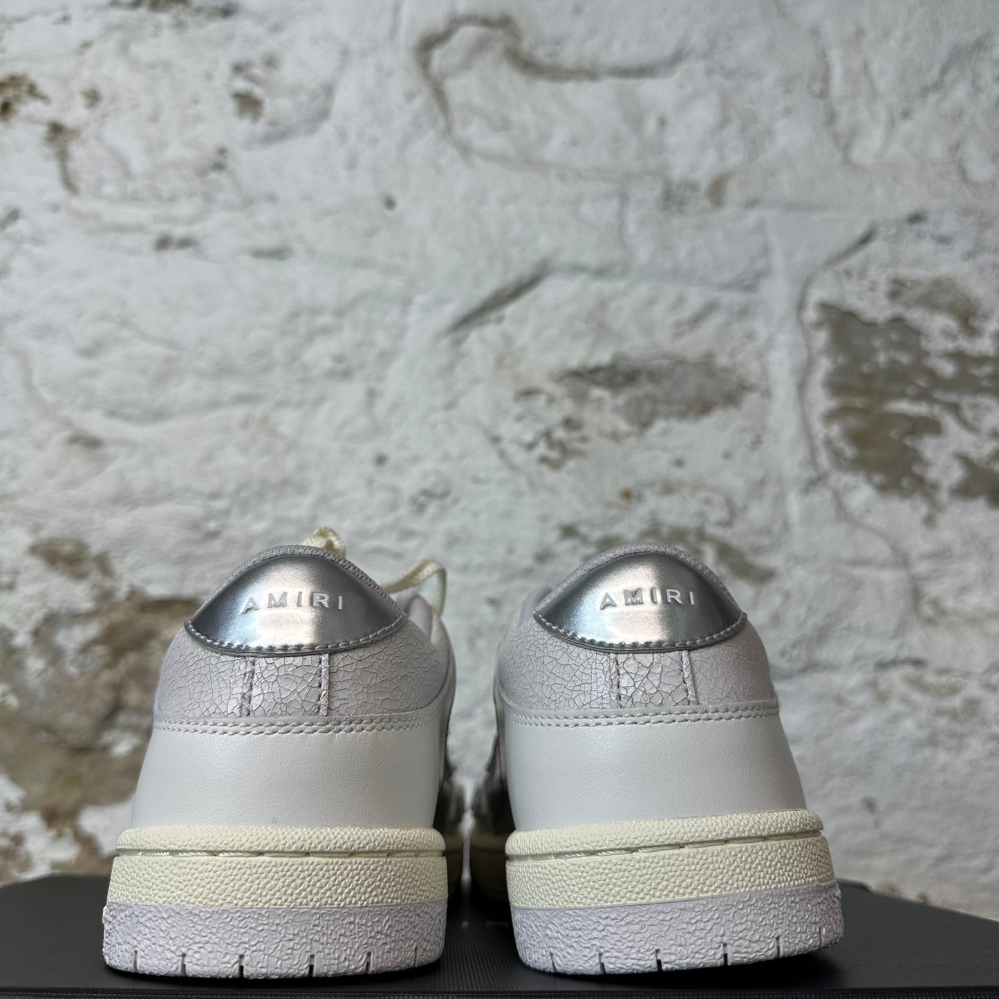 Amiri Silver Skeleton White Cream Sneaker Sz 6.5 (39) DS