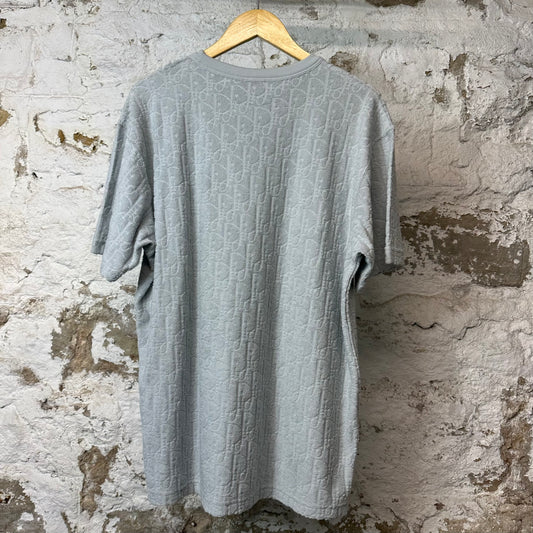 Dior Monogram Towel T-shirt Light Blue Sz L