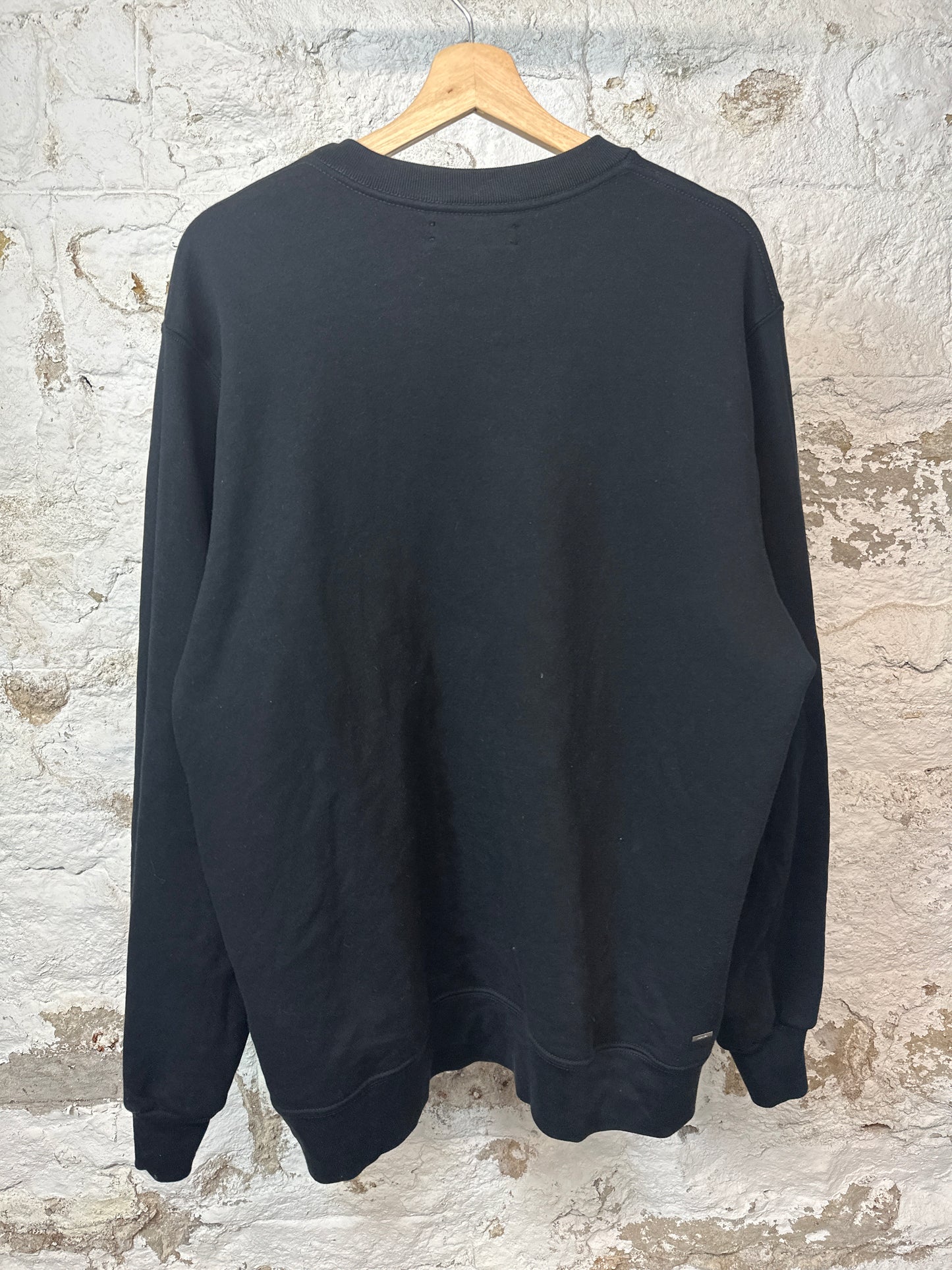 Amiri Yellow Spellout Playboy Crewneck Black Sz XL