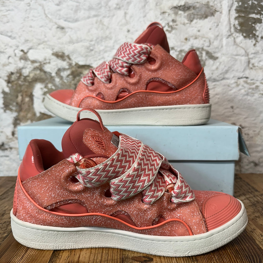 Lanvin Curb Pink Speckle White Sneaker Sz 11 (44)