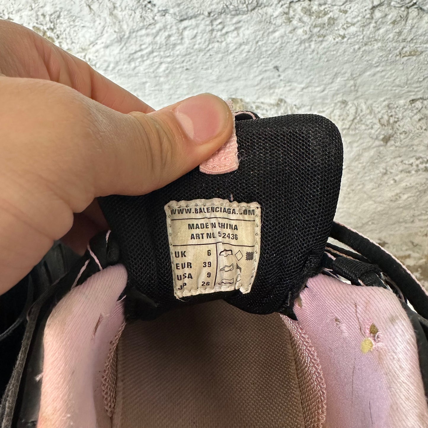 Balenciaga Track Black Pink Sneaker Sz 6.5 (39) No Box