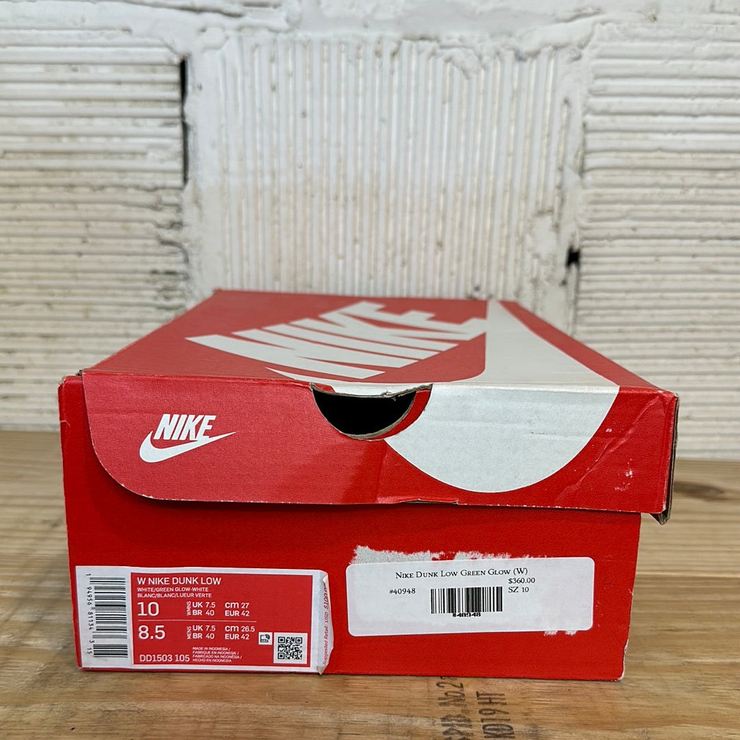 Nike Dunk Low Green Glow Sz 8.5 (10W)