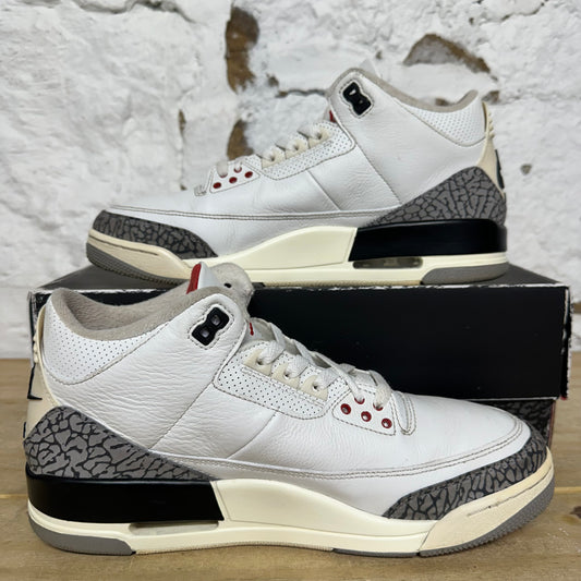 Air Jordan 3 White Cement Reimagined Sz 10.5