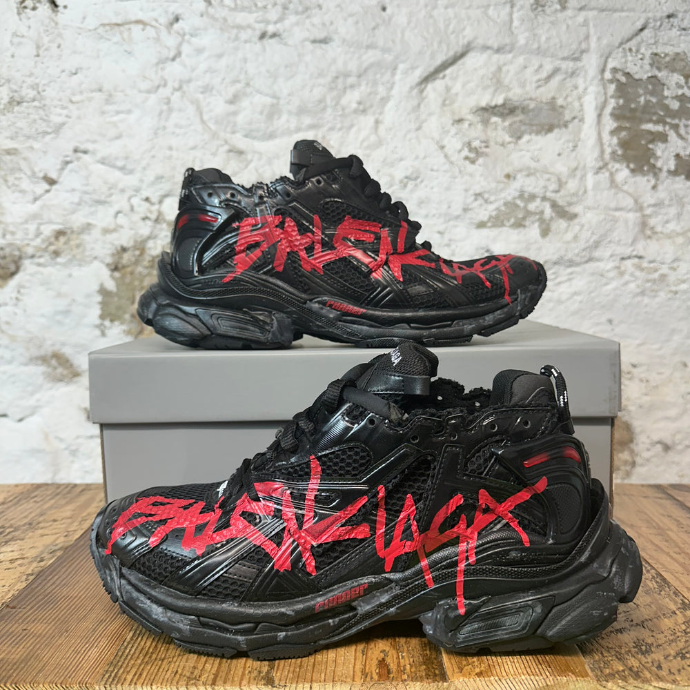 Balenciaga Runner Red Graffiti Black Sneaker