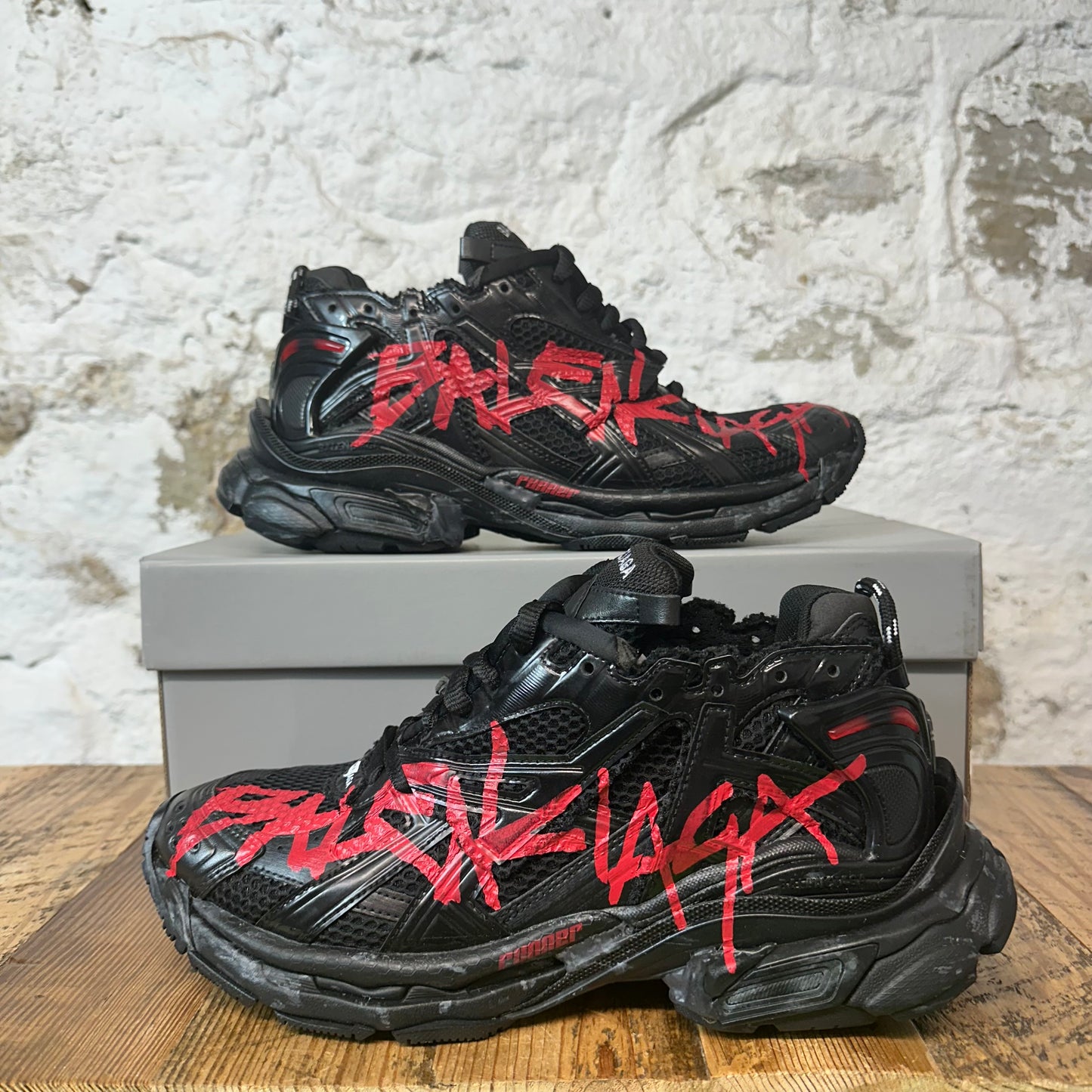 Balenciaga Runner Red Graffiti Black Sneaker